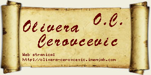 Olivera Cerovčević vizit kartica